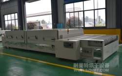 熱烈祝賀北京南火汽車配件有限公司與耐美特集團上海分公司成功簽約1臺汽車內(nèi)飾板紅外線加熱線隧道爐12萬元！